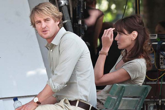 Μπρούνι και Ουίλσον στα γυρίσματα του Midnight In Paris