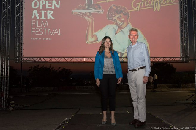 Η Υφυπουργός Παιδείας & Θρησκευμάτων, Σοφία Ζαχαράκη και ο Αμερικανός Πρέσβης, Geoffrey Pyatt.