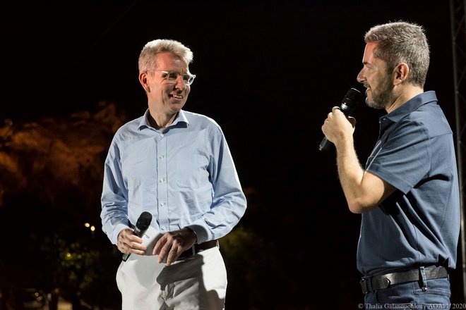 Ο Καλλιτεχνικός Διευθυντής του Φεστιβάλ, Λουκάς Κατσίκας, και ο Αμερικανός Πρέσβης, Geoffrey Pyatt.